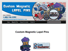 Tablet Screenshot of custommagneticlapelpins.com